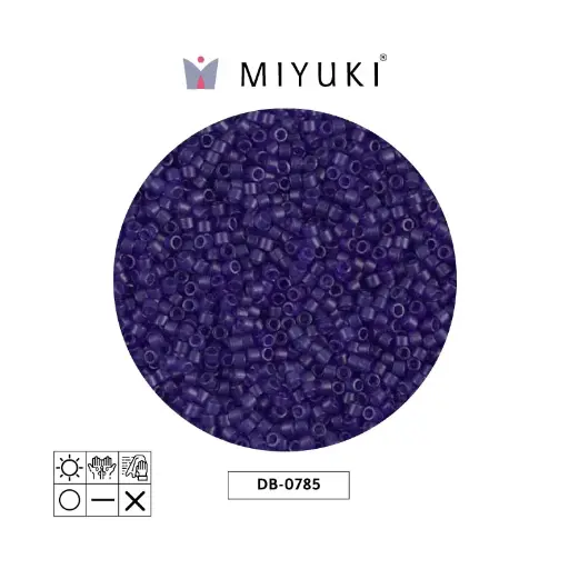 [22426] Miyuki delica 11/0 DB0785 frosted transparent cobalt x 50g