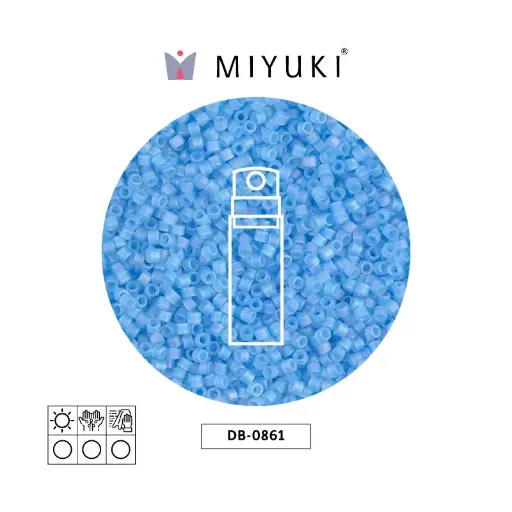 [07092] Miyuki delica 11/0 DB0861 matte transparent aqua AB x 10g