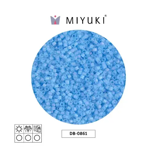 [29405] Miyuki delica 11/0 DB0861 matte transparent aqua AB x 50g