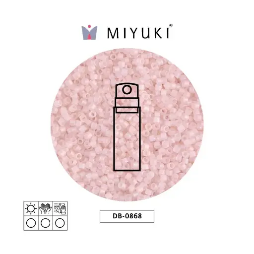 [15365] Miyuki delica 11/0 DB0868 matte tranparent pink mist AB x 10g