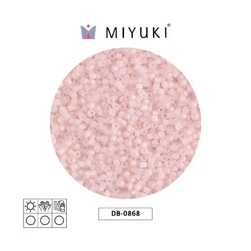 [28541] Miyuki delica 11/0 DB0868 matte tranparent pink mist AB x 50g