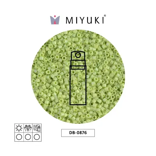 [07086] Miyuki delica 11/0 DB0876 matte opaque chartreuse AB x 10g