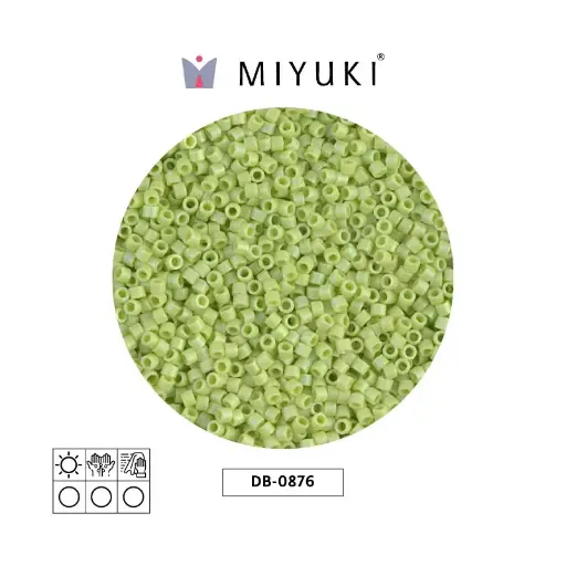 [29414] Miyuki delica 11/0 DB0876 matte opaque chartreuse AB x 50g