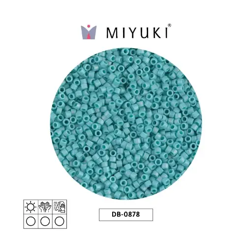 [23753] Miyuki delica 11/0 DB0878 mat op turquoi AB x 50g