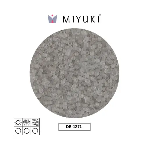 [22141] Miyuki delica 11/0 DB1271 matte transparent grey mist x 50g