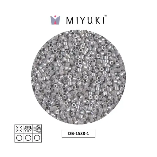 [28584] Miyuki delica 11/0 DB1538-1 opaque light smoke ceylon x 50g