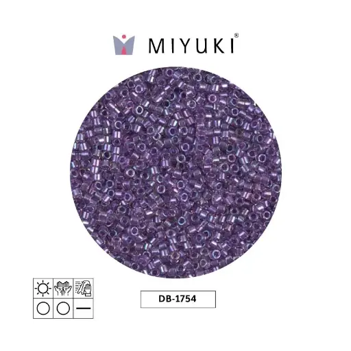 [03697] Miyuki delica 11/0 DB1754 sparkling purpe lined crystal AB x 50g