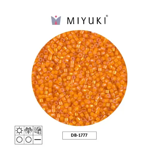 [29450] Miyuki delica 11/0 DB1777 white lined orange AB x 50g