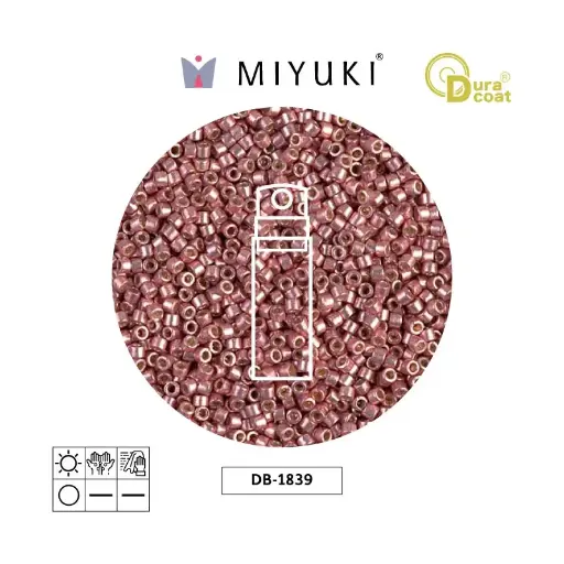 [28737] Miyuki delica 11/0 DB1839 galvanized dark coral duacoat x 10g