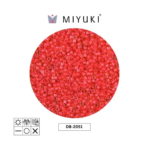 [28607] Miyuki delica 11/0 DB2051 neon poppy red x 50g