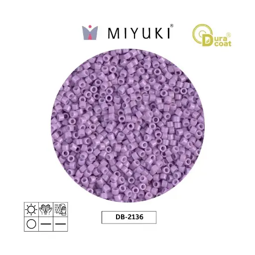 [02885] Miyuki delica 11/0 DB2136 duracoa op crocus x 50g