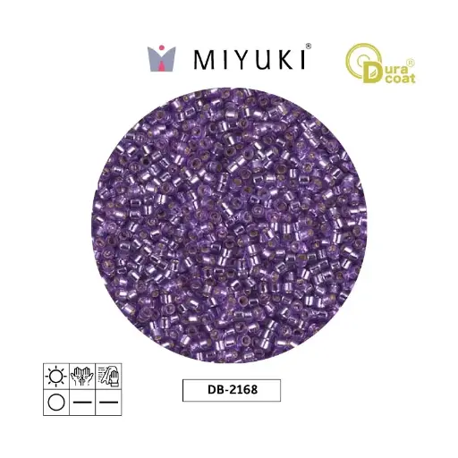 [12739] Miyuki delica 11/0 DB2168 silver lined orchid duracoat x 50gr