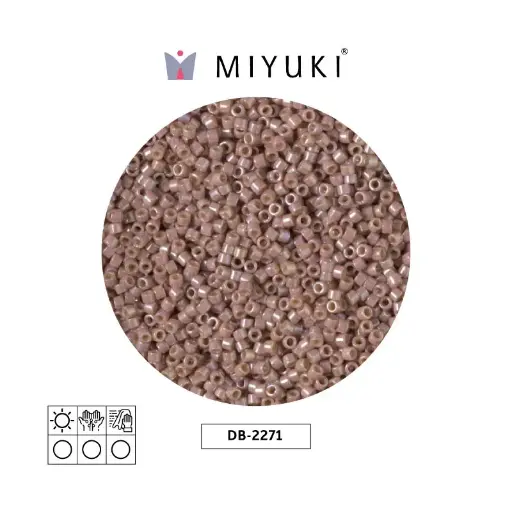 [10586] Miyuki delica 11/0 DB2271 op glazed beige AB x 50g