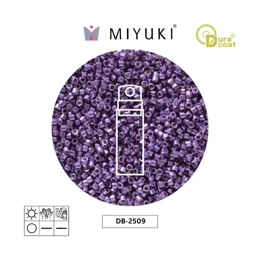 [21907] Miyuki delica 11/0 DB2509 duracoat galvanized dark lilac x 10g