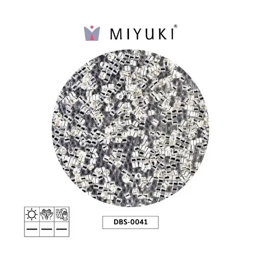 [03850] Miyuki delica 15/0 DBS0041 silver ld crystal x 50g