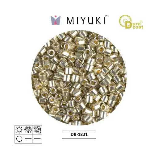 [29163] Miyuki delica 8/0 DBL1831 galvanized silver duracoat x 50g