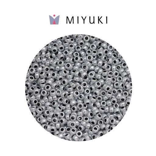 [01409] Mostacilla Miyuki rocalla 11/0 RR0540 lined grey mist luster x 250g