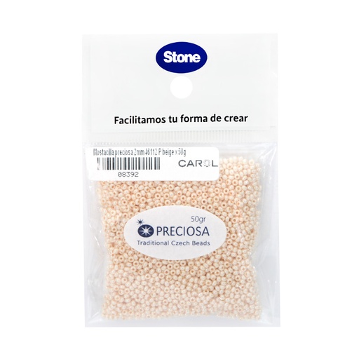 [08392] Mostacilla checa preciosa 2mm 46112 P beige x 50g