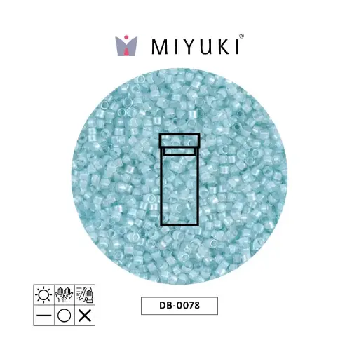 [24603] Miyuki delica 11/0 DB0078 aqua mist lined crystal luster x 3g