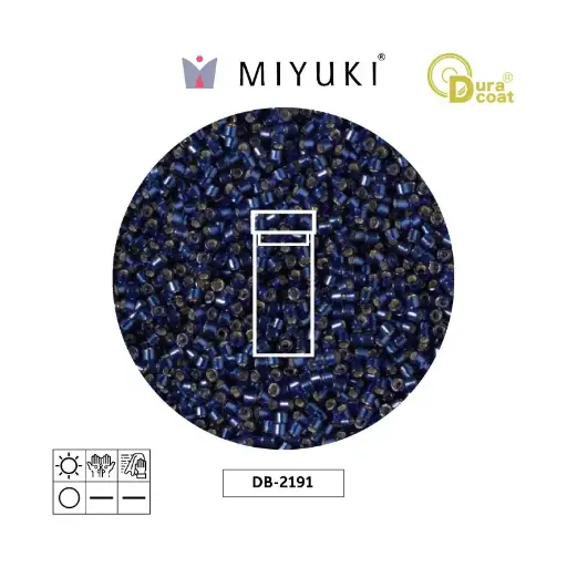 [22584] Miyuki delica 11/0 DB2191 silver lined navy duracoat x 3g