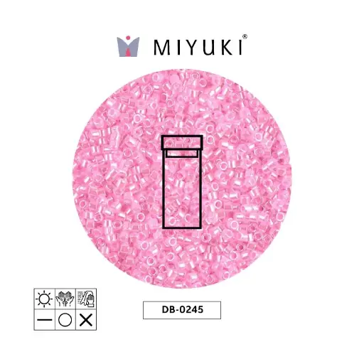 [22473] Miyuki delica 11/0 DB0245 cotton candy pink ceylon x 3g