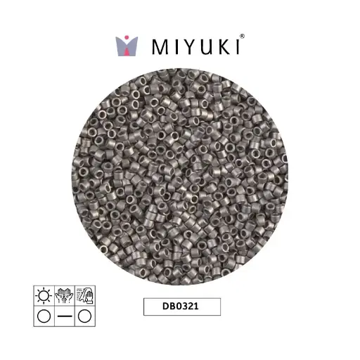 [09125] Miyuki delica 11/0 DB0321 matte metal silver x 50g