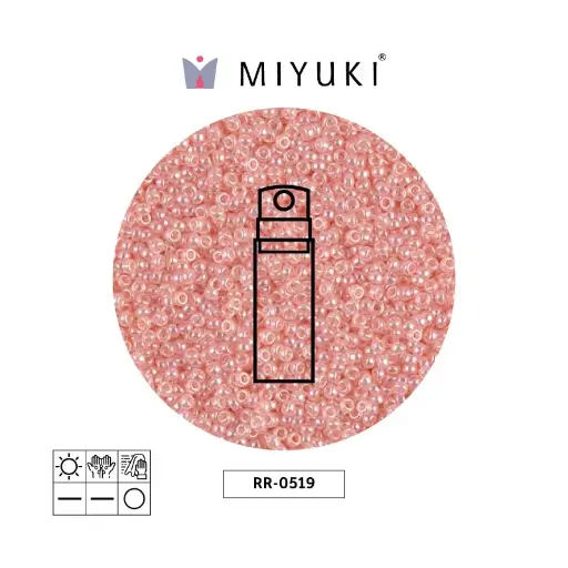 [25611] Mostacilla Miyuki rocalla 15/0 RR0519 pink pearl ceylon x 10g