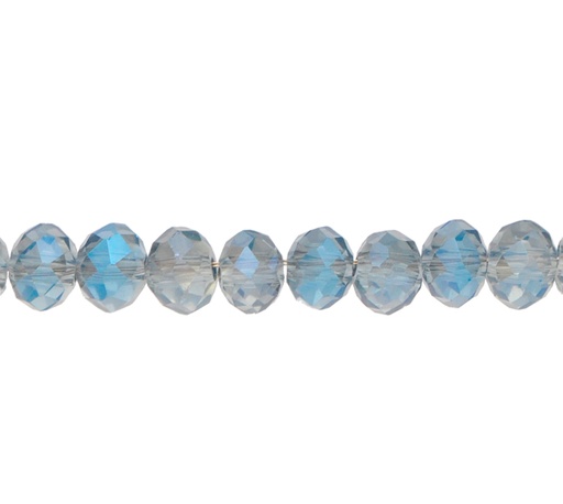 [26535] Murano rondela facetada 4mm crystal blue AB 314 x 140und