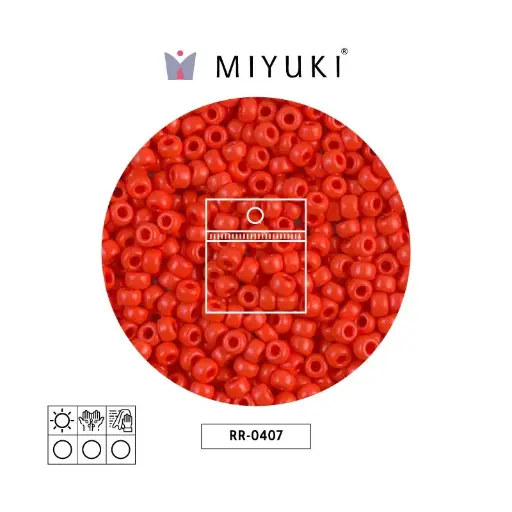 [13809] Mostacilla Miyuki rocalla 8/0 RR0407 opaque red x 25g