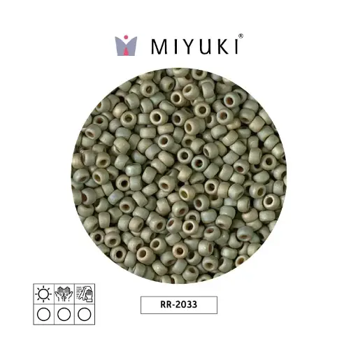 [07342] Mostacilla Miyuki rocalla 8/0 RR2033 matte opaque light olive X 250g