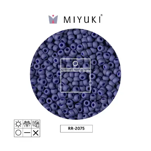 [05795] Mostacilla Miyuki rocalla 8/0 RR2075 matte opaque cobalt luster x 25g