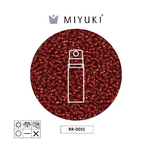 [13859] Mostacilla Miyuki rocalla 15/0 RR0011 silver lined ruby x 25g