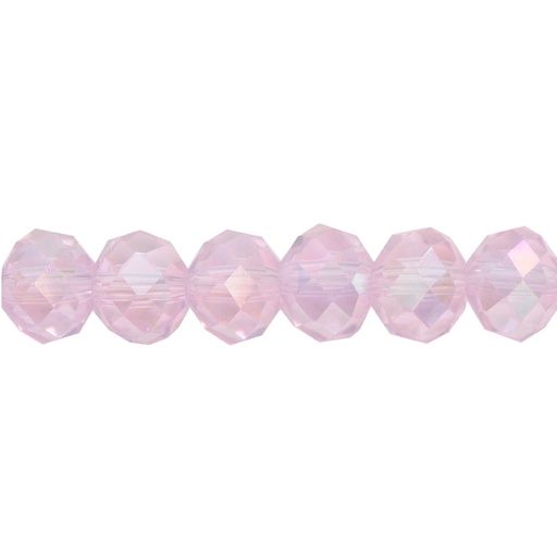 [10600] Murano rondela facetada 8mm lt rose AB 30AB x 68unds