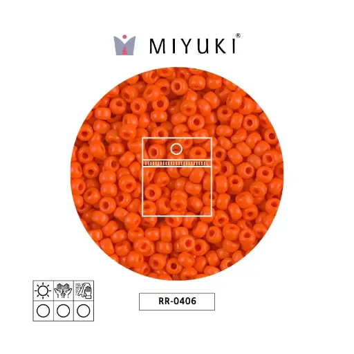 [13751] Mostacilla Miyuki rocalla 8/0 RR0406 opaque orange x 25g