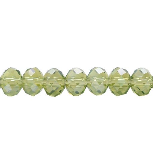 [10825] Murano rondela facetada 6mm olivine 8AB x 95und