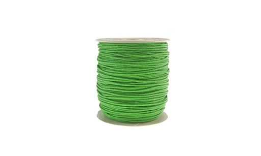 [20950] Cordon encerado 2mm verde rollox100mts