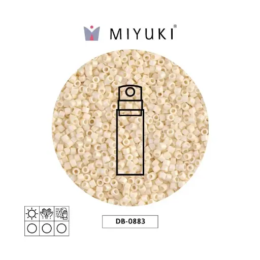 [00895] Miyuki delica 11/0 DB0883 matte op cream AB x 10g