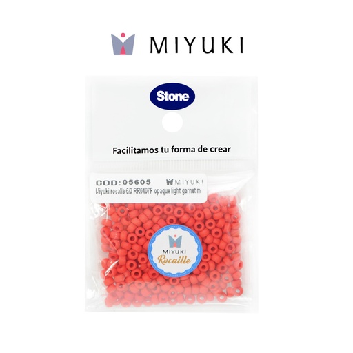 [05605] Mostacilla Miyuki rocalla 6/0 RR0407F opaque light garnet matte x 25g