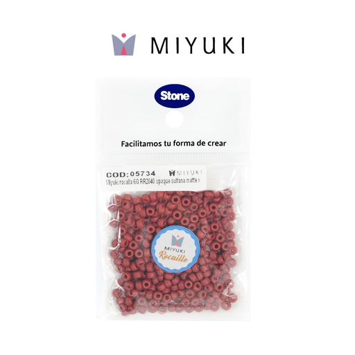 [05734] Mostacilla Miyuki rocalla 6/0 RR2040 opaque sultana matte x 25g