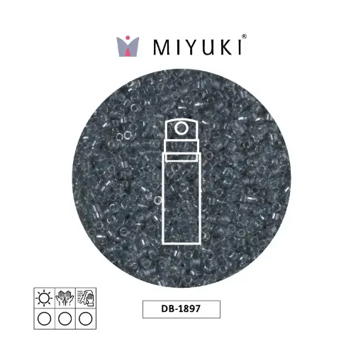 [13830] Miyuki delica 11/0 DB1897 transp grey luster x 10g