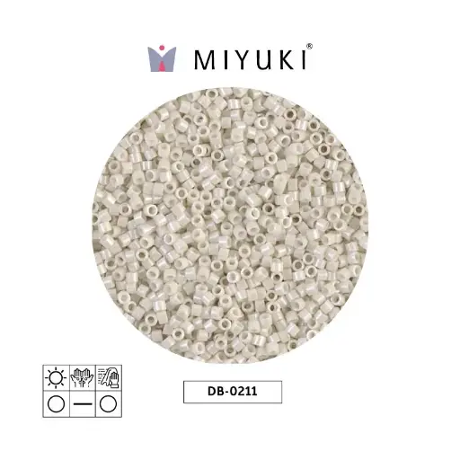 [26215] Miyuki delica 11/0 DB0211 op alabaster luste x 50g