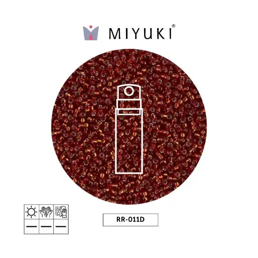 [32106] Mostacilla Miyuki rocalla 15/0 RR011D silver lined dark ruby x 10g