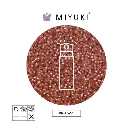 [32126] Mostacilla Miyuki rocalla 15/0 RR1627 frosted silver lined light cranberry x 10g