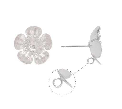 [06038] Aretes flor 163-A20 16mm/SP x par