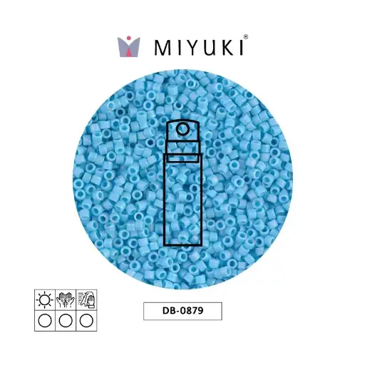 [03047] Miyuki delica 11/0 DB0879 sky blue AB op mat x 10g