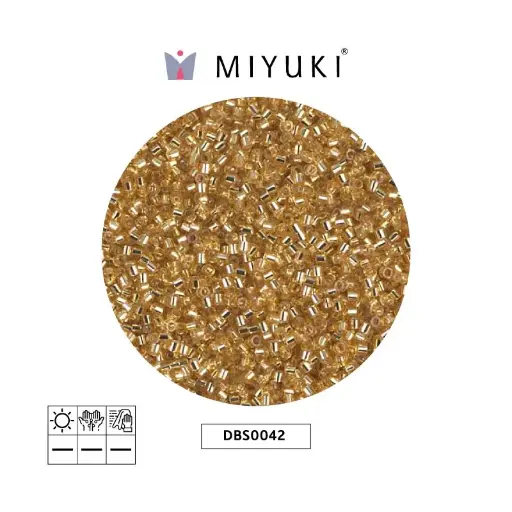 [03905] Miyuki delica 15/0 DBS0042 gold lined crystal x 5g