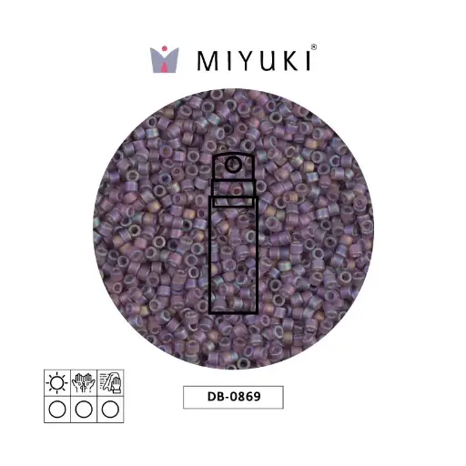 [30309] Miyuki delica 11/0 DB0869 matte transparent mauve ABx 10g