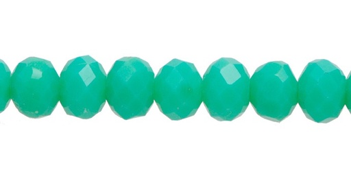 [12568] Murano rondela facetada 6mm green turquoise 76-1AB x 95und