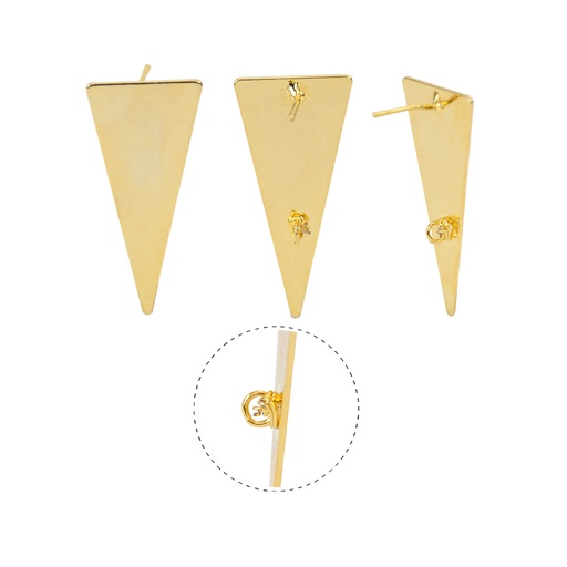 [14712] Aretes triangulo PJ001 18x40mm/Golfi x par