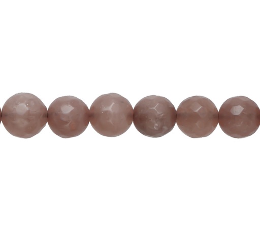 [02004] Sarta redonda facetada 8mm brown agate x 48unds